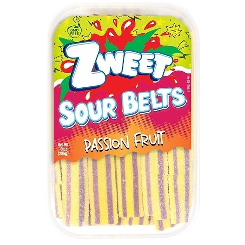 Zweet Passion Fruit Sour Belts, 10 Ounce - 24 per case