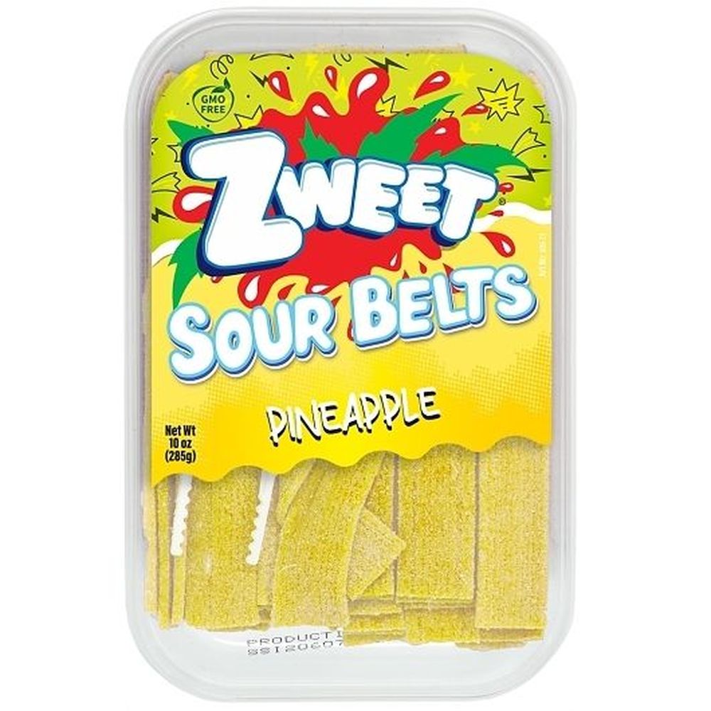 Zweet Pineapple Sour Belts, 10 Ounce - 24 per case