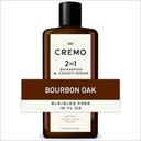 Cremo Bourbon and Oak 2-In-1 Shampoo, 16 Fluid Ounce -- 12 per case
