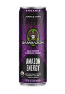 Sambazon Jungle Love Amazon Energy Organic Acai Berry Passionfruit Energy Drink, 12 Fluid Ounce -- 12 per case.