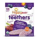 Happy Baby Organic Teethers Blueberry and Purple Carrot Gentle Teething Wafers, 1.7 Ounce - 6 per case