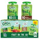 GoGo squeeZ Apple / Cinnamon On the Go Applesauce, 3.2 Ounce - 20 count per pack -- 2 packs per case