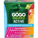 Gogo Squeez Active Lyte Up Strawberry Pineapple Orange Fruit Blend with Electrolytes, 15.52 Ounce -- 9 per case
