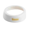 Tablecraft Plastic Beige Print House White Collar for Salad Dressing Dispenser