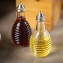 Tablecraft Beehive Collection Glass Oil and Vinegar Bottle, 6 Ounce Capacity -- 12 per case