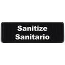 Tablecraft Sanitize/Sanitario English/Spanish Sign, 3 x 9 inch
