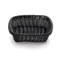 Tablecraft Ridal Collection Polypropylene Black Handwoven Rectangular Serving Basket, 11.5 x 8.5 x 3.5 inch -- 6 per case