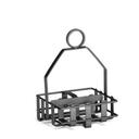 Tablecraft Black Powder Coated Steel Combination Rack, Holds 2 Salt and Pepper Shakers