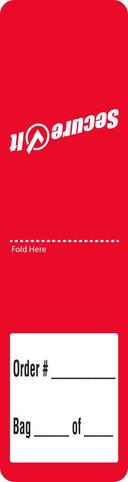 National Checking Secure It Red Permanent Label, 1.5 x 6 inch -- 20 per case