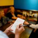 National Checking Company Interleaving Carbon Guest Check Paper - 2 Part White, 17 Line, 3.4 x 6.75 inch -- 50 per case.