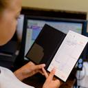 National Checking Company Carbonless Guest Check Board - 2 Part Blue, 16 Line, 4.20 x 7.75 inch -- 2000 per case.