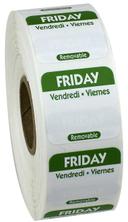 National Checking Friday Trilingual Removable Label -- 12 per case.