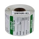 National Checking Friday Item Date Use By Removable Trilingual Label, 2 x 2 inch 500 labels per roll -- 18 rolls per case.