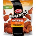 Tyson Anytizers Hot Wings Bone in Buffalo Style Chicken Wing, 1.375 Pound -- 8 per case.
