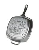 Lodge Cast Iron Square Skillet with Fish Scene, 10.25 inch -- 3 per case.