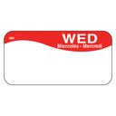 Daymark MoveMark Day of the Week Removable Label - Wednesday, 1 x 2 inch -- 12 rolls per case.