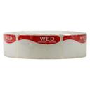 Daymark MoveMark Day of the Week Removable Label - Wednesday, 1 x 2 inch -- 12 rolls per case.