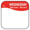 Daymark DissolveMark Day of the Week Label - Wednesday, 0.75 x 0.75 inch -- 12 rolls per case.