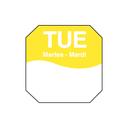 Daymark 1 inch Octagon Tuesday Day of The Week Label, 1000 count per pack -- 12 per case
