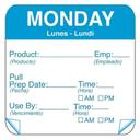 Daymark ToughMark 2 x 2 inch Monday Day of the Week Shelf Life Label, 500 count - 12 per case