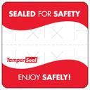 Daymark 2 inch square Super Permanent Adhesive Label with Tamper Slits, 500 count - 24 per case