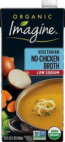 Imagine Low Sodium Vegetarian No Chicken Broth, 32 Fluid Ounce -- 6 per case