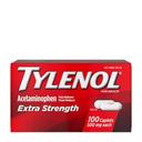 Tylenol Acetaminophen Pain Reliever Fever Reducer Extra Strength 500 mg Caplet - 100 count per pack -- 48 packs per case