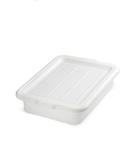 Tablecraft High Density Polyethylene Milky White Freezer Storage Box, 5 inch -- 12 per case.