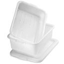 Tablecraft Milky White High Density Polyethylene Freezer Storage Box, 7 inch -- 12 per case.