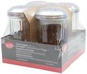 Tablecraft Swirl Glass Cheese Shaker with Perforated Chrome Plated Top - 4 count per pack -- 4 packs per case