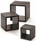 Tablecraft Black Square Wood Riser Set -- 2 set per case