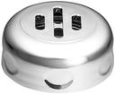Tablecraft Chrome Plated Slotted Shaker Top Only - 12 count per pack -- 6 packs per case