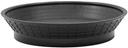 Tablecraft Polypropylene Black Round Diner Platter with Base, 9 inch -- 12 per case