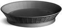 Tablecraft Polypropylene Black Round Diner Platter with Base, 10.5 inch -- 12 per case