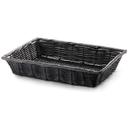 Tablecraft Rectangle Black Woven Basket, 14 x 10 x 3 inch -- 64 per case.