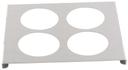 Tablecraft Stainless Steel Four Hole Template Bottle Holder, 6.25 x 7 inch -- 12 per case