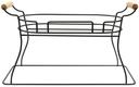 Tablecraft Black Powder Coated Metal Double Beverage Dispenser Wire Rack, 13 x 22.25 x 10 inch -- 6 per case