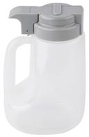 Tablecraft Clarified Polypropylene Option Dispenser with Gray Abs Tops, 32 Ounce -- 6 per case