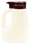 Tablecraft Clarified Polypropylene Option Dispenser with Maroon Abs Top, 64 Ounce -- 6 per case