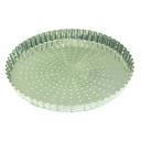Gobel Tin Plate Perforated Fluted Tart Mold, 300 Millimeter Dia x 28 Millimeter