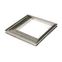 Gobel Stainless Steel Square Tart Ring with Rolled Edges, 20 x 20 x 2 centimeter