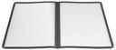 Winco Black Double Fold Panel Menu Cover -- 25 per case