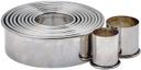 Winco Stainless Steel 11 Piece Round Plain Cookie Cutter Set, 1 inch Height -- 1 set