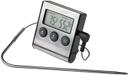Winco Digital Roasting Thermometer with Timer and Probe, 6 inch Probe -- 24 per case