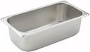 Winco 25 Gauge Stainless Steel Third Size Straight Sided Steam Pan, 4 inch -- 12 per case