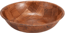 Winco Woven Wooden Salad Bowl, 14 inch -- 12 per case