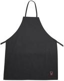 Winco Black Full-Length Bib Apron without Pockets, 33 x 26 inch -- 12 per case