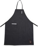 Winco Black Full Length Bib Apron with Pockets, 33 x 26 inch -- 12 per case