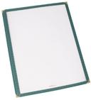 Winco Green Single Pocket Menu Cover -- 25 per case