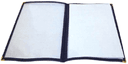 Winco Black Double Fold Panel Menu Cover, 14 x 8.5 inch -- 25 per case